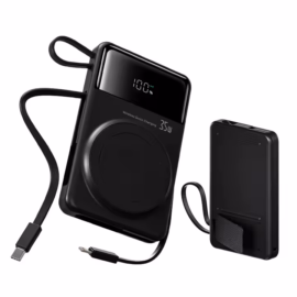 Didelės talpos išorinė baterija su belaidžiu ir laidiniu įkrovimu (Q18 Plus 20000 mAh)