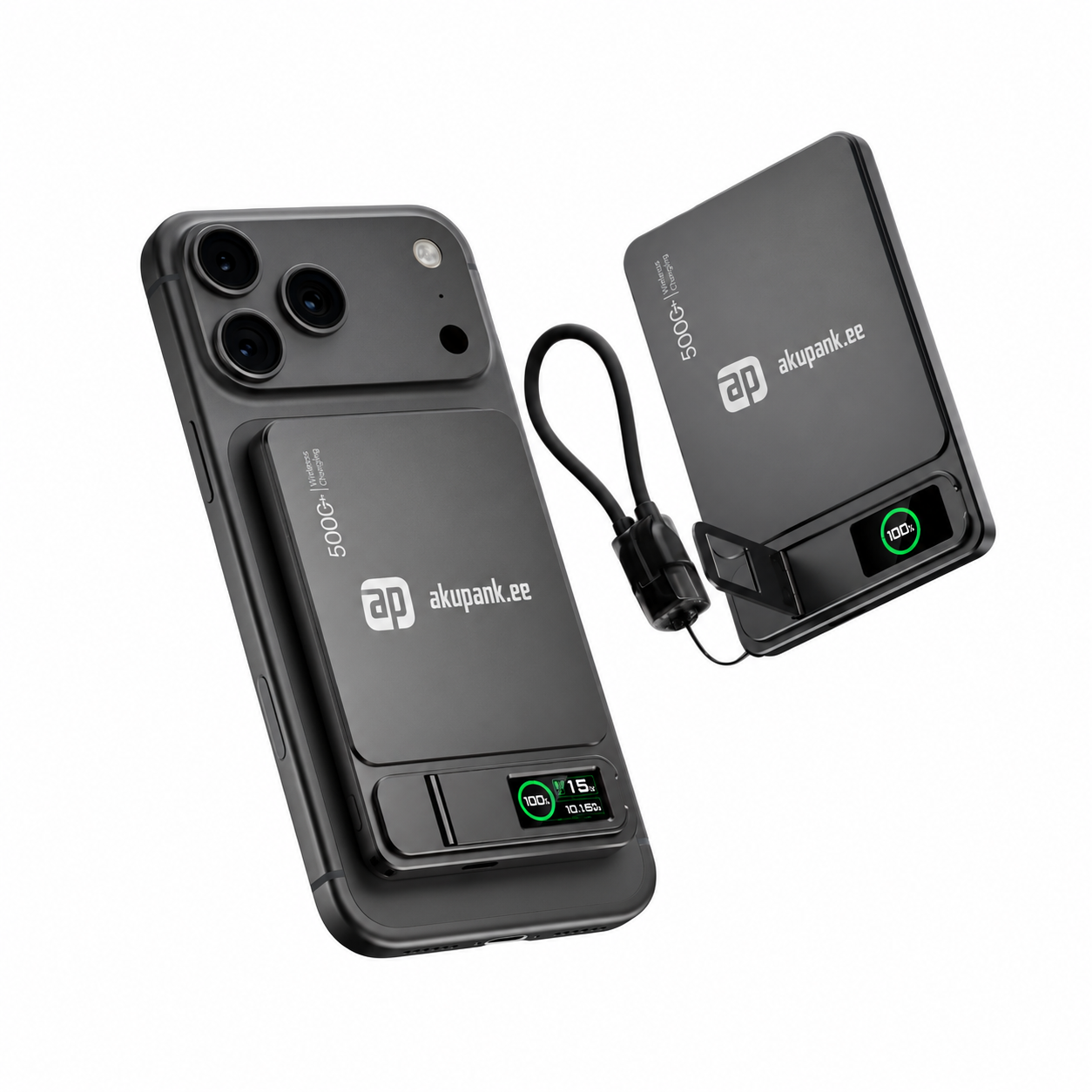 Itin plona išorinė baterija su stovu „F15-5k“ (5000 mAh) (Copy)